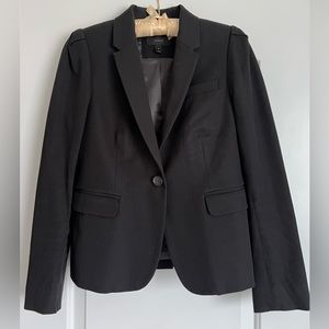J. Crew black cotton blend blazer